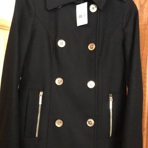 Black Michael Kors Pea Coat